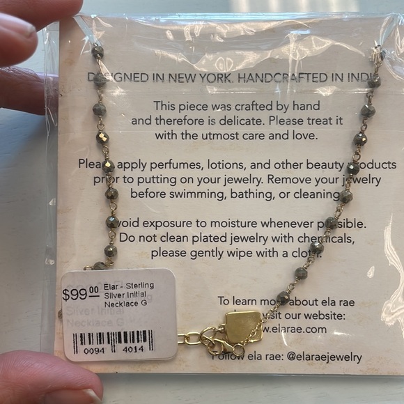 Ela Rae initial G necklace 14k gold plated - Picture 2 of 3